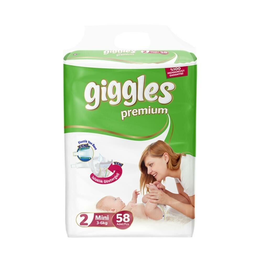 Giggles Premium Eko Mini No: 2 3-6 kg 58'li