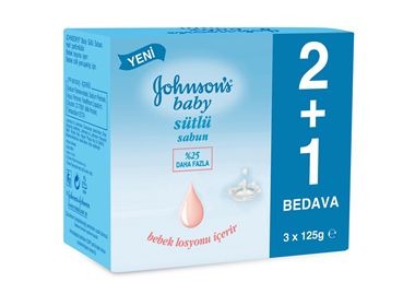 Johnsons Baby Sabun 125Grx3 Sütlü