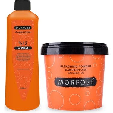 Morfose Mavi Toz Saç Açıcı Oryal 1000 gr + 40 Volume Oksidan 1000 ml