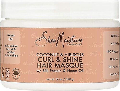 Shea Moisture Coconut ve Hibiscus Bukle Kontrolü ve Parlaklık Saç Maskesi 340 gr
