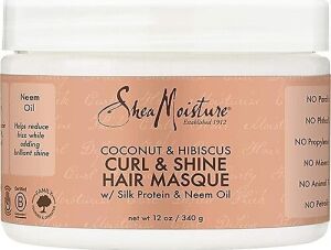Shea Moisture Coconut ve Hibiscus Bukle Kontrolü ve Parlaklık Saç Maskesi 340 gr