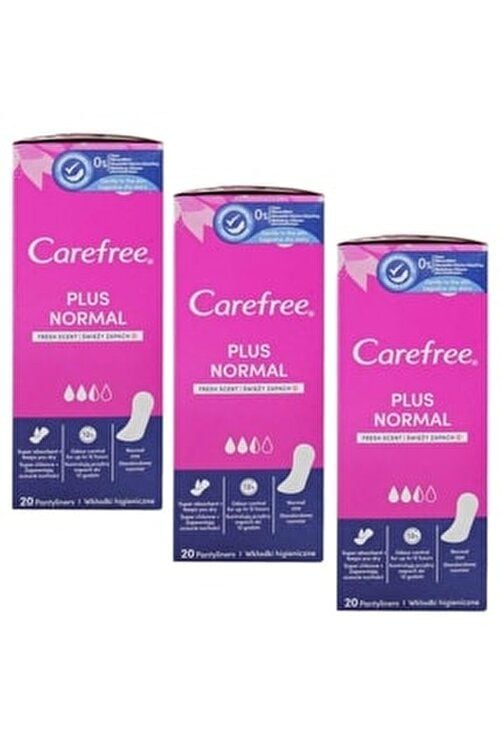Carefree Plus Normal Günlük Ped 20'li 3 Adet