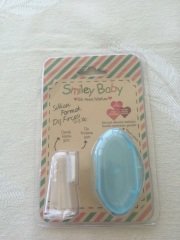 Smiley Baby Mavi Silikon Parmak Diş Fırçası 0-3 Yaş
