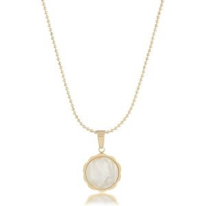 Papatya Figürlü Çelik Kolye Gold