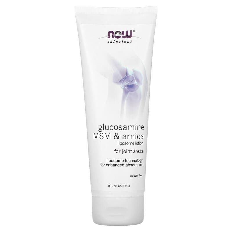 Now Foods Solutions Glucosamine Msm Arnica Liposome Lotion 8 fl oz 237 ml