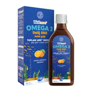 WELLCARE OMEGA 3 UNIQ DHA PORTAKAL 150 ML SURUP