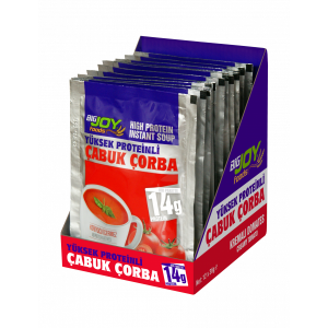 Bigjoy Foods Yüksek Proteinli Çabuk Çorba 12x36 gr - Kremalı Domates