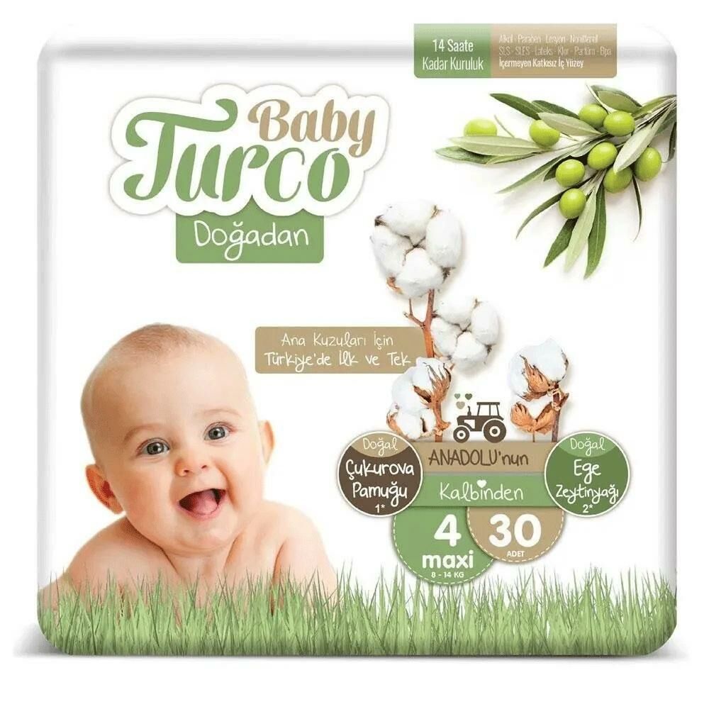 Baby Turco Bebek Bezi No: 4 Maxi 8-18 kg 30'lu