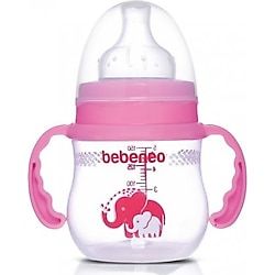 Bebeneo Oval PP Kulplu Geniş Ağız Biberon 150 ml