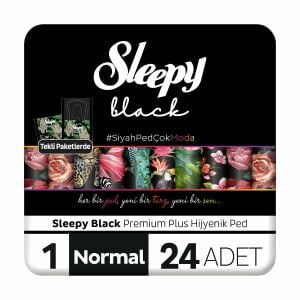 Sleepy Black Premium Plus Hijyenik Ped Normal 24'lü