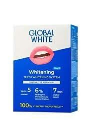 Global White Teeth Whitening Strips Active Oxygen 7'li