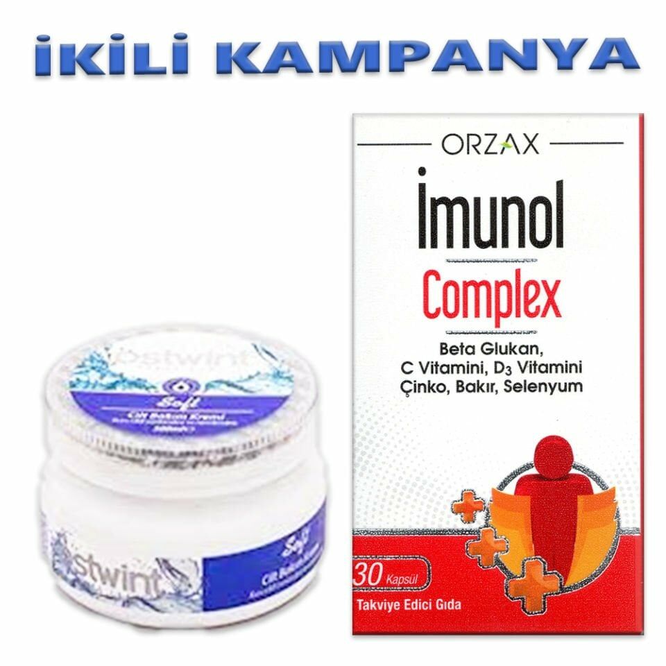 SKT:09/2023 Ocean İmunol Complex 30 Kapsül Alana Ostwint Soft Cilt Bakım Kremi 300ml Hediye