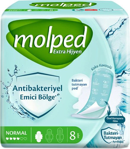 Molped Antibakteriyel Hijyenik Ped 8'li