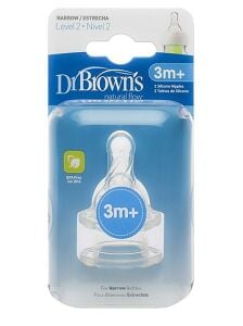 Dr. Brown's DB332 Silikon Biberon 6 Ay+ Doğal Akış 2'li