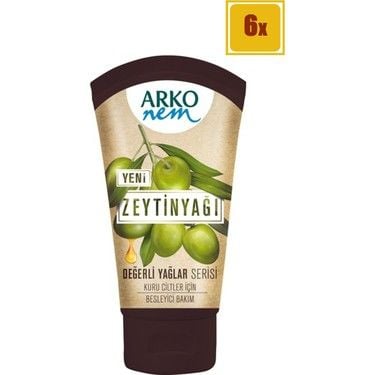 Arko Nem Zeytinyağlı Krem Yeni Değerli Yağlar Serisi 60 ml - 6 Adet