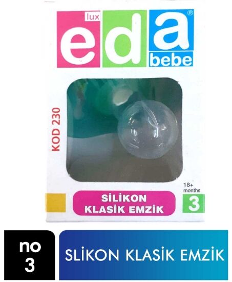 Eda Bebe Silikon Klasik Emzik No:3