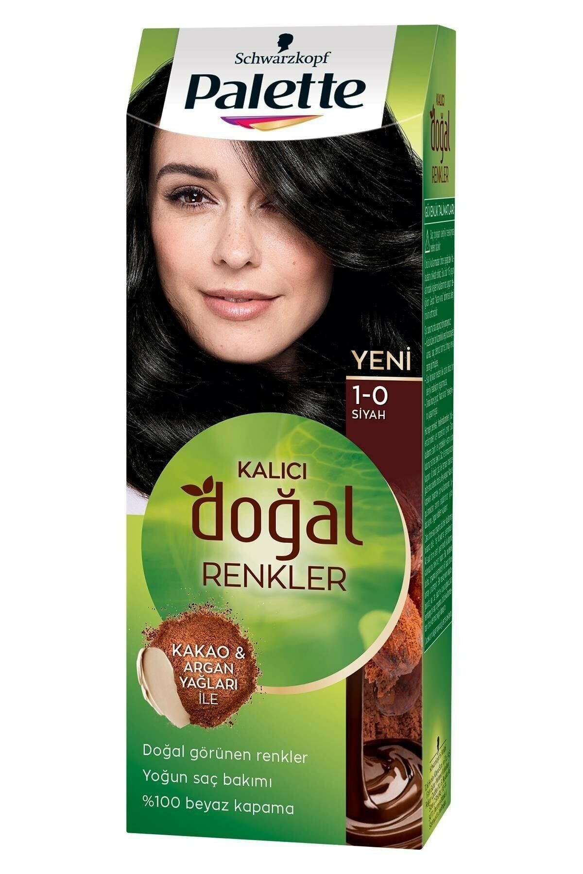 Palette Kalıcı Doğal Renkler Saç Boyası Siyah 1-0