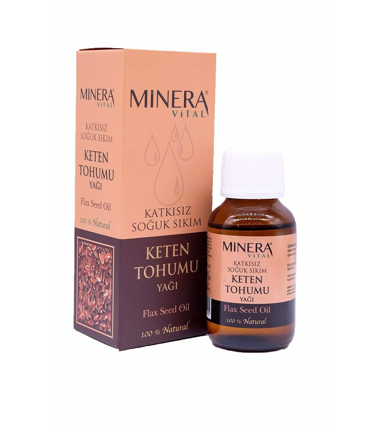 Minera Vital Keten Tohumu Yağı 50 ml (Soğuk Pres)
