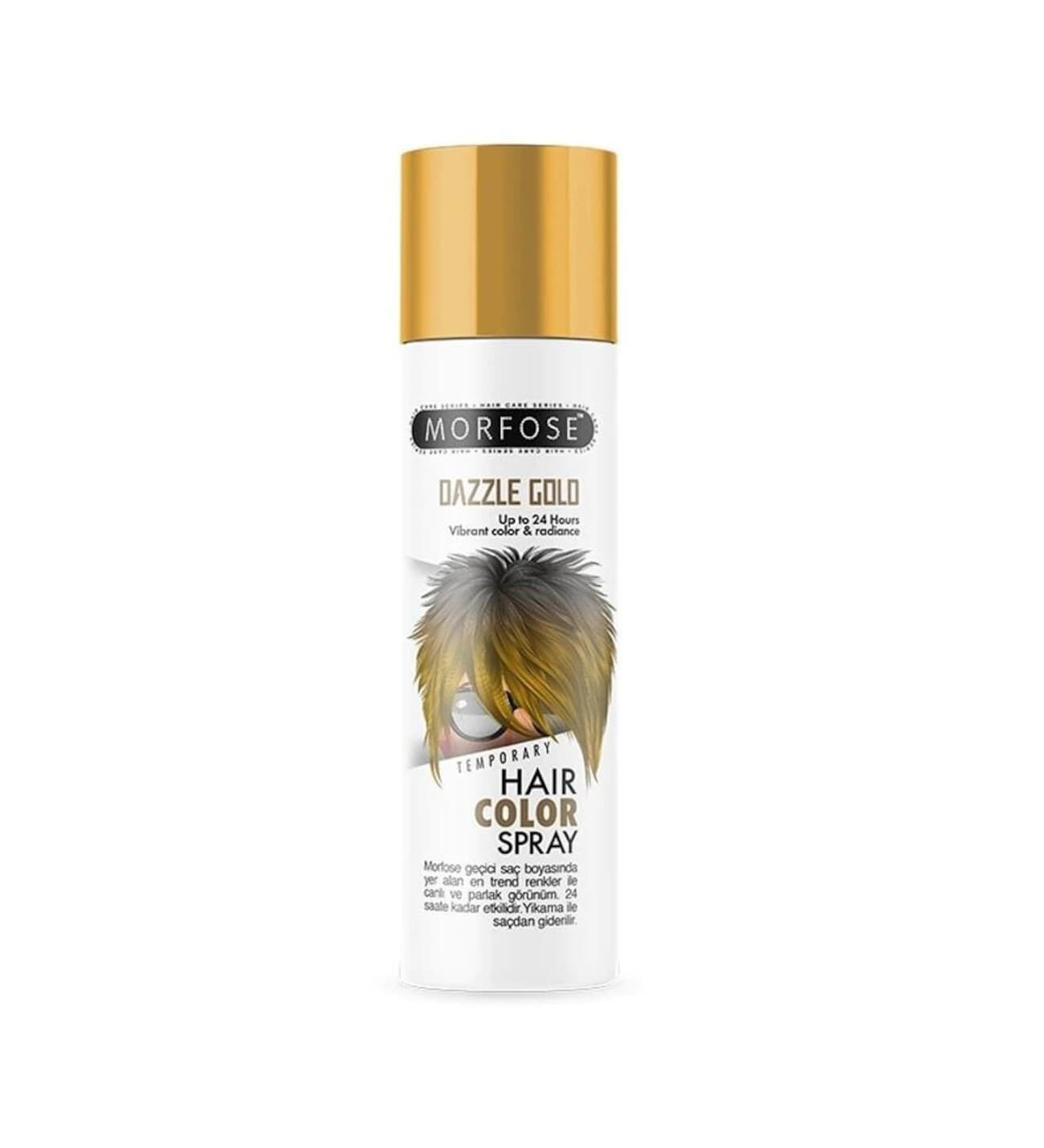 Morfose Renkli Sprey Dazzle Gold Altın Sarısı 150 ml
