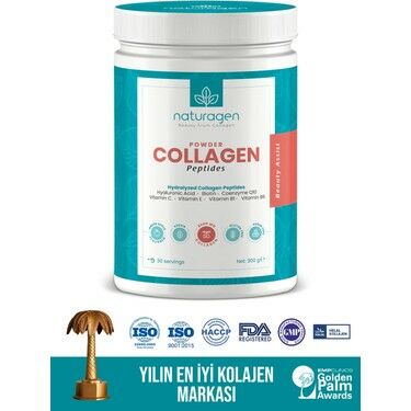 Naturagen Collagen Peptides Powder Green Apple Flavor 300 gr