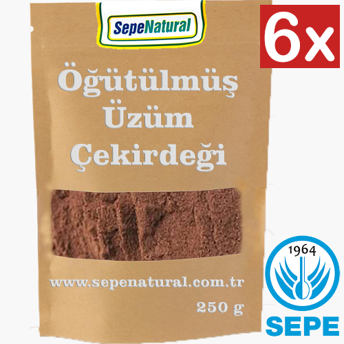 6 Adet Öğütülmüş Üzüm Çekirdeği 250 gr