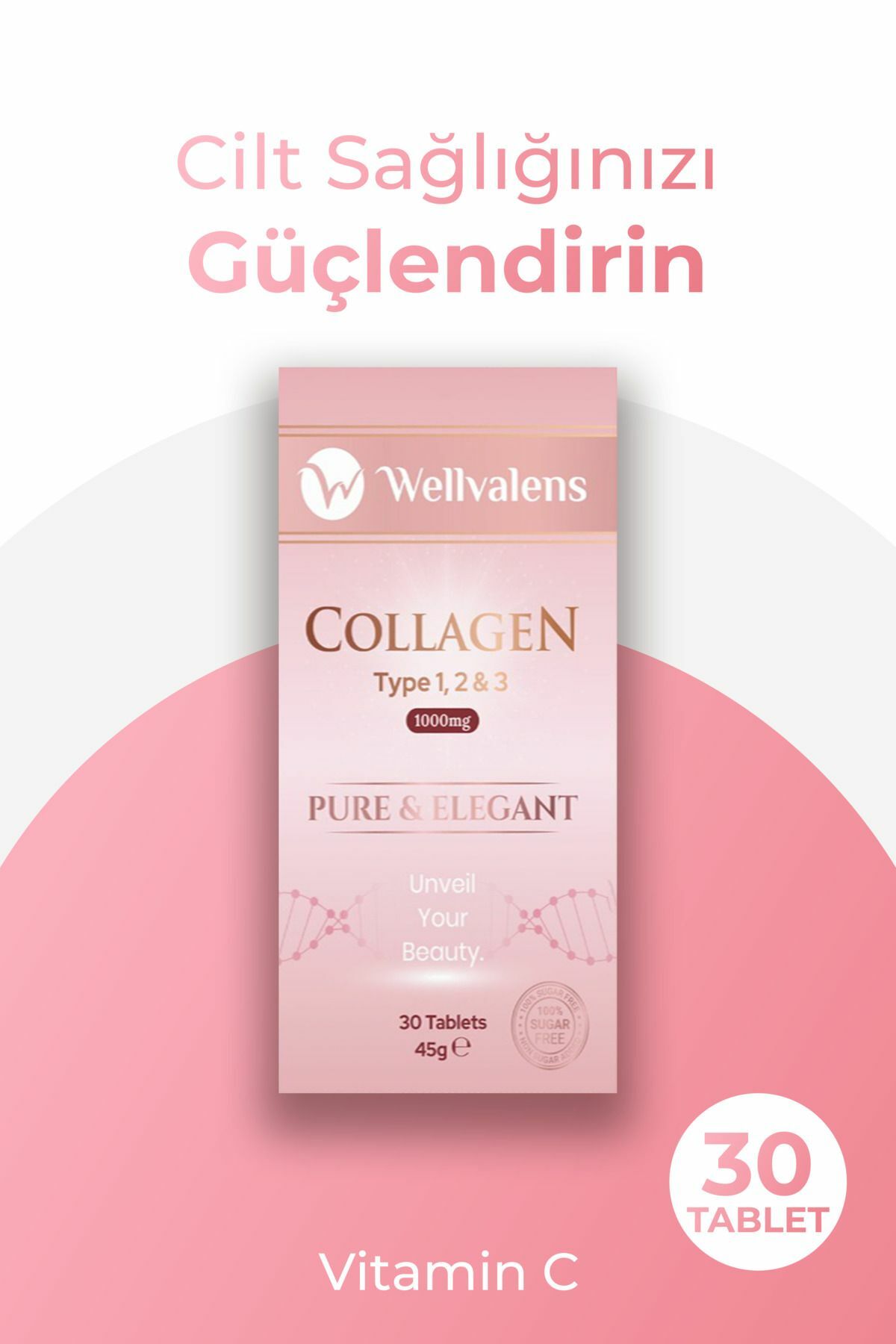 Wellvalens Pure & Elegant Hidrolize Kolajen Tip 1 - 3 15 Shot