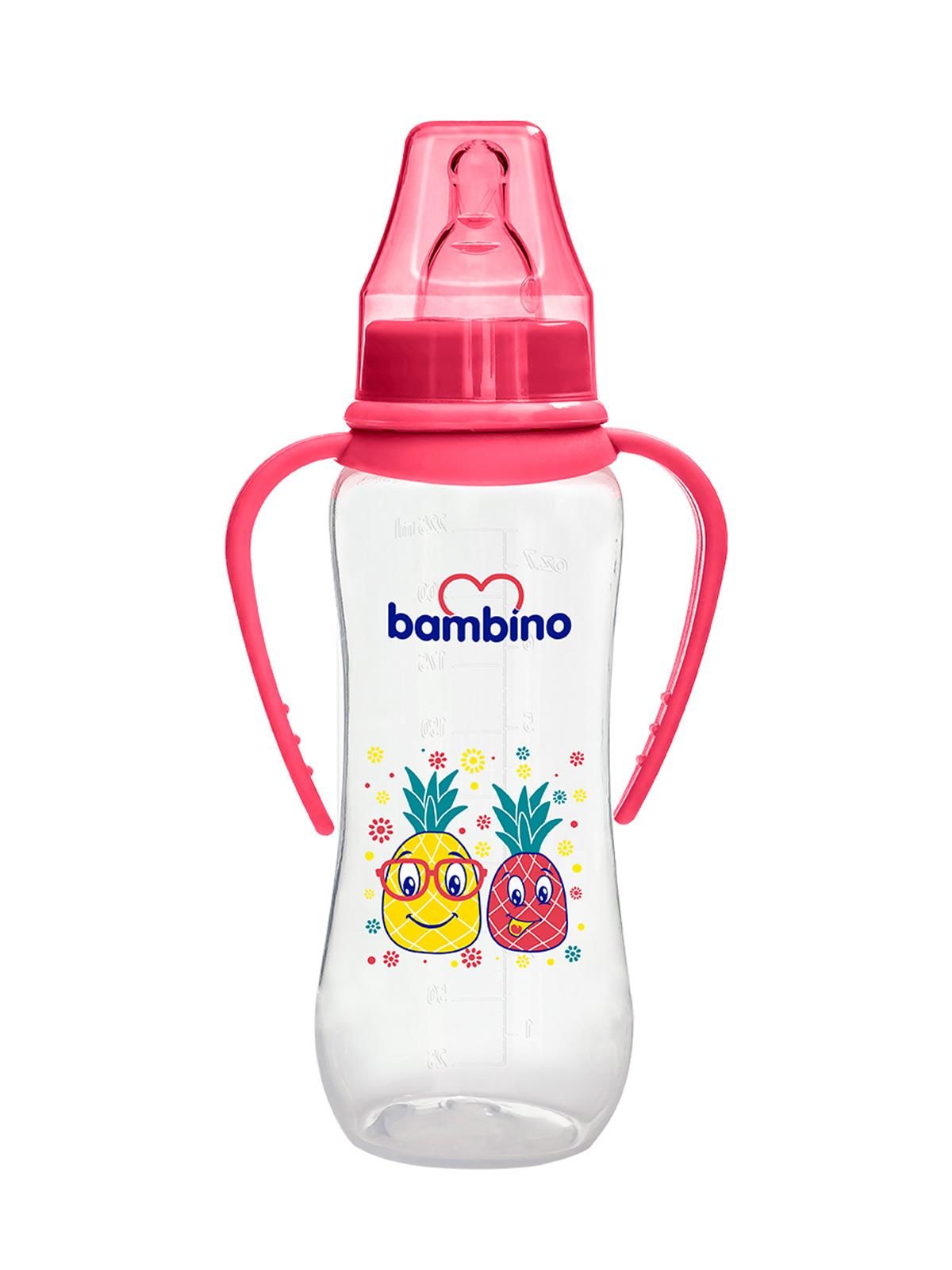 Bambino T-066 Naturel PP Kulplu Biberon 250 ml - Kırmızı