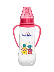 Bambino T-066 Naturel PP Kulplu Biberon 250 ml - Kırmızı