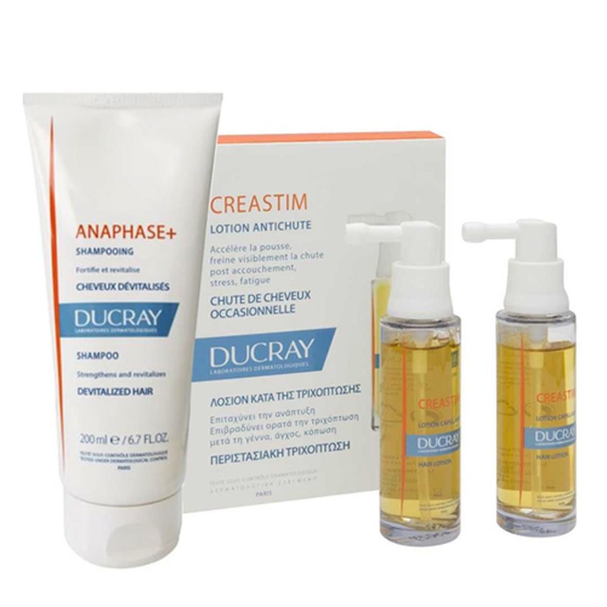 Ducray Creastim Lotion 30 ml 2'li + Anaphase Plus+ Şampuan 200 ml