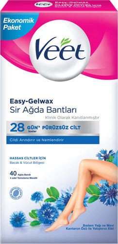 Veet Hassas Ciltler İçin Ağda Bandı 40'lı