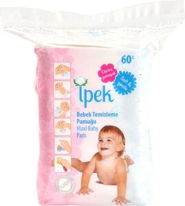 İpek Maxi Bebek Temizleme Pamuğu 60'lı