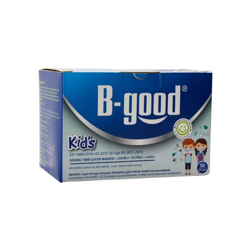Bgood Desenlı Cocuk Maske 50 Lı