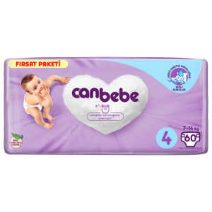 Canbebe Bebek Bezi 7-14 kg 4 Numara 60'lı