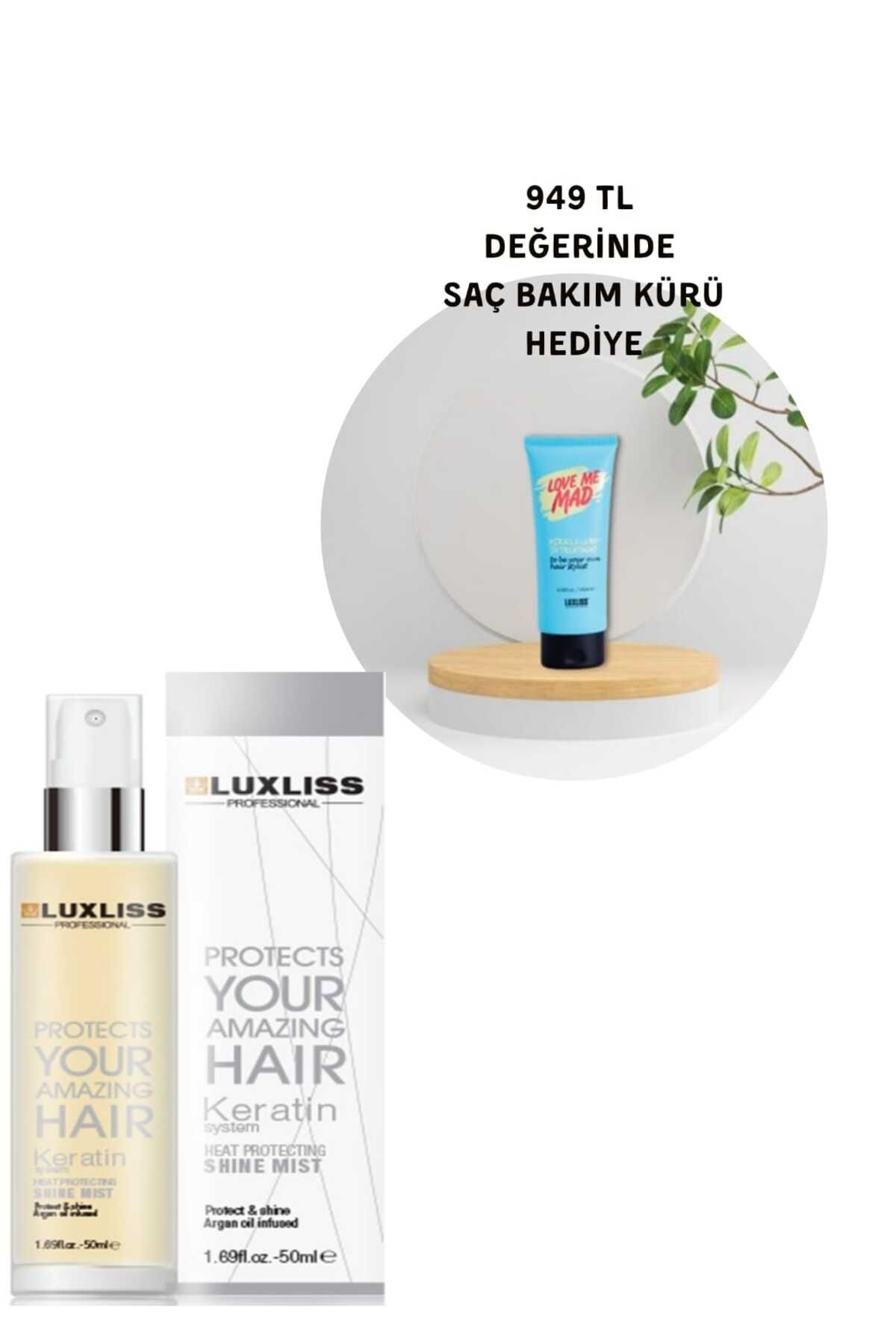 Luxliss Keratin Protein Besleyici Onarıcı Isı Koruyucu Işıltı Veren Mist Serum 50 ml