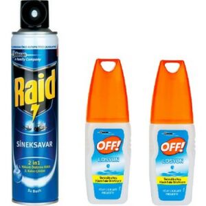 Raid Sineksavar 2in1 300 ml 6'lı + Off Sinekkovar Losyon 100 ml 6'lı
