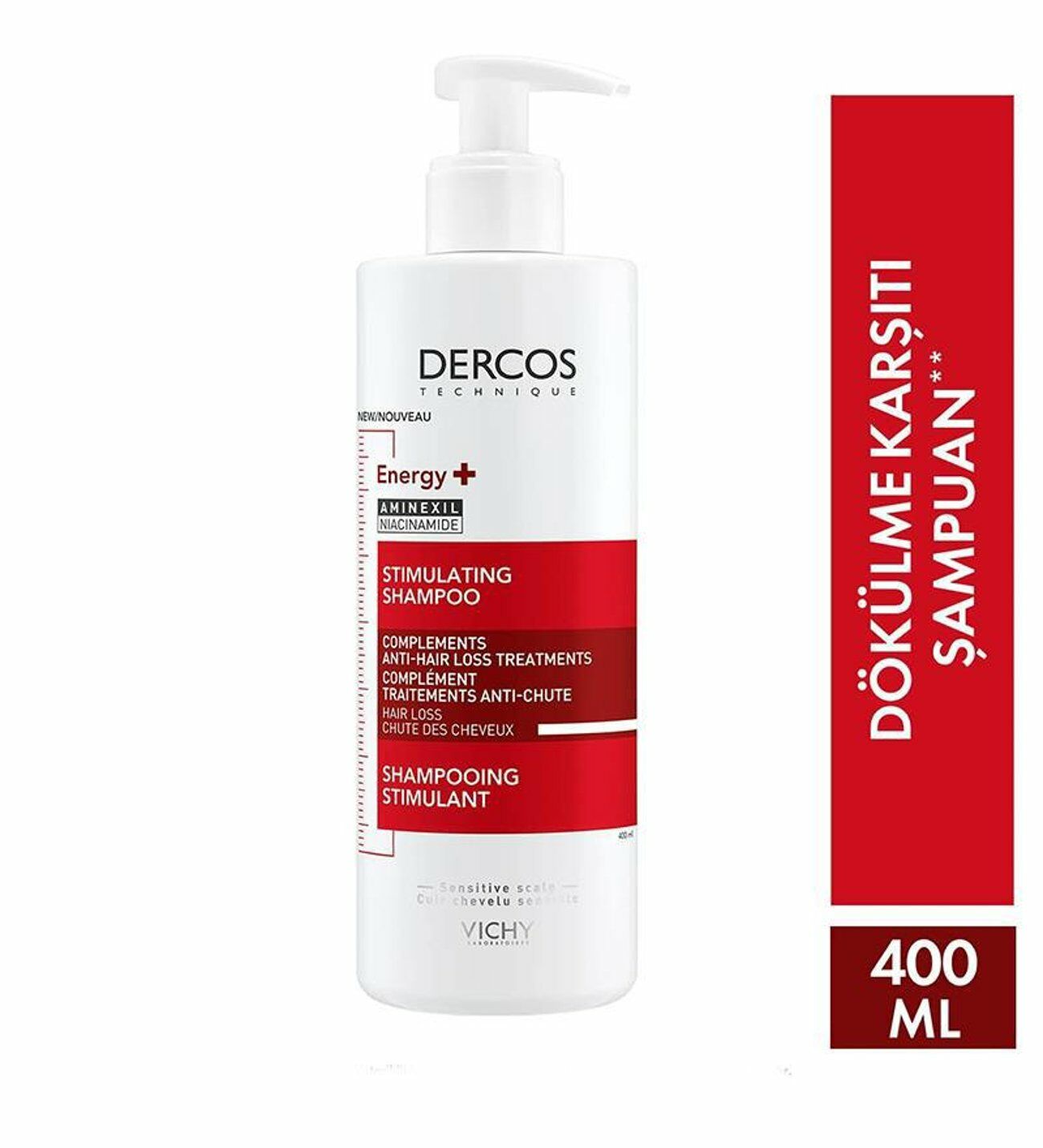 Vichy Dercos Saç Dökülmesine Karşı Tamamlayıcı Şampuan 400 ml (200 ml Fiyatına 400 ml Etiketli)