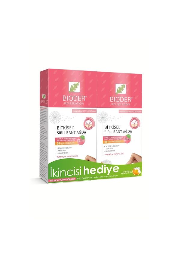 Bioder Bitkisel Sir Ağda Bandı Vücut 12'li - 2 Adet
