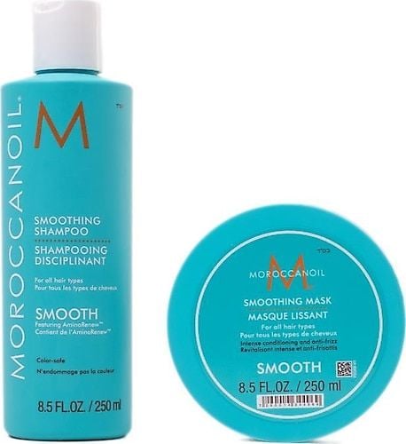 Moroccanoil Smoothing Saç Bakım Seti - Şampuan 250 ml + Saç Kremi 250 ml + Maske 250 ml