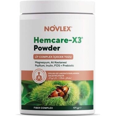 Novlex Hemcare-X3 Magnezyum Lif Kompleksi ve At Kestanesi Toz İçecek 171 gr