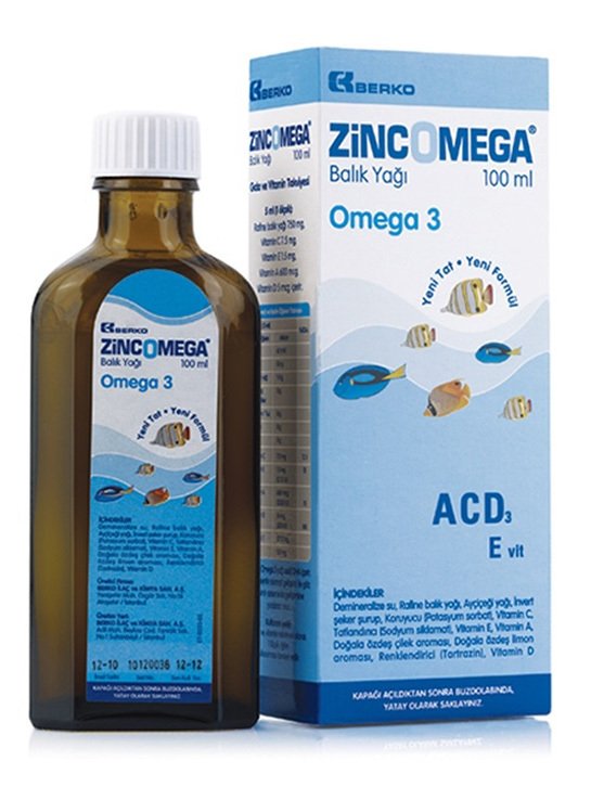 Zincomega Balık Yağı Şurup 100 ml
