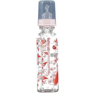 Nuk Cam Biberon Pembe 230 ml