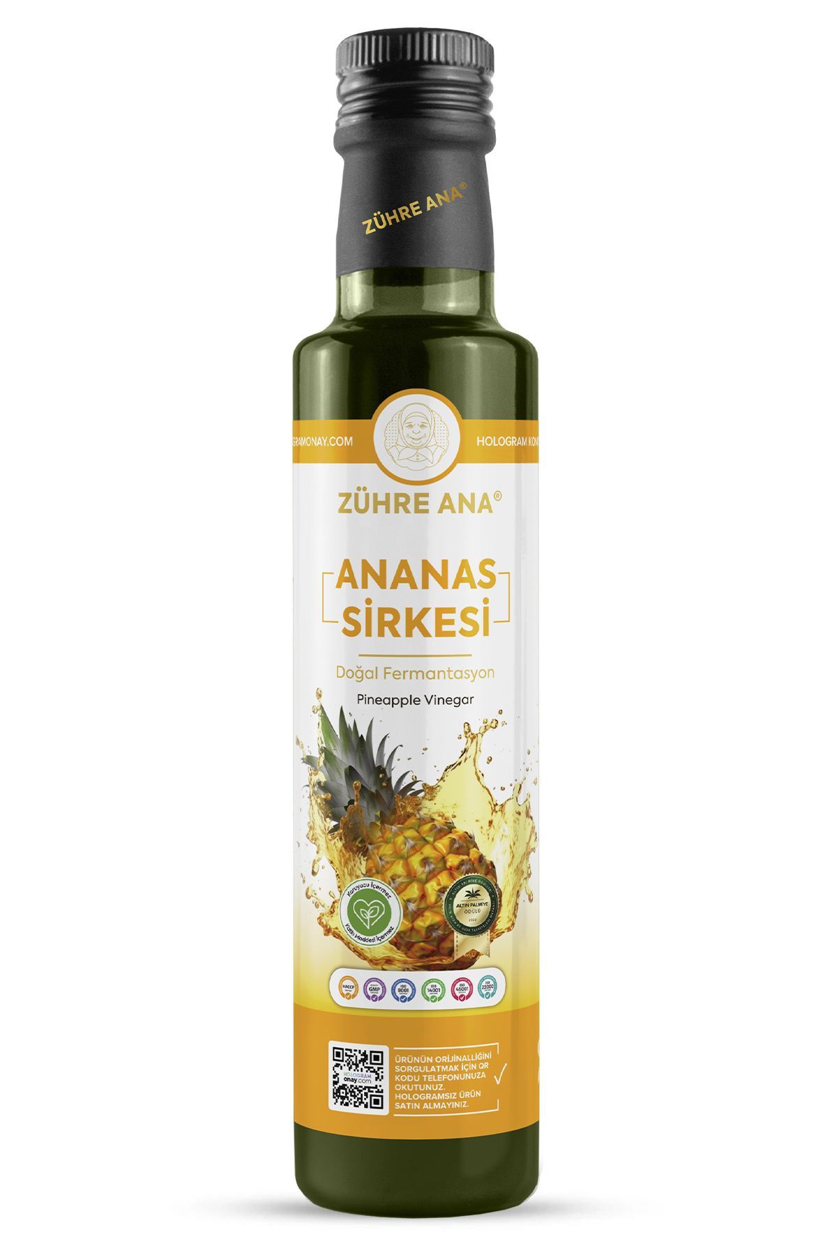Zühre Ana Ananas Sirkesi Doğal Fermantasyon Pineapple Vinegar 500 ml