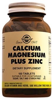 Solgar Calcium Magnesium Plus Zinc 100 Tablet