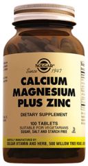 Solgar Calcium Magnesium Plus Zinc 100 Tablet