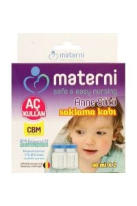 Materni Anne Sütü Saklama Biberon 80 ml 2'li