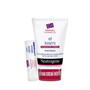 Neutrogena El Kremi Parfümsüz 75 ml + Dudak Koruyucu Hediyeli