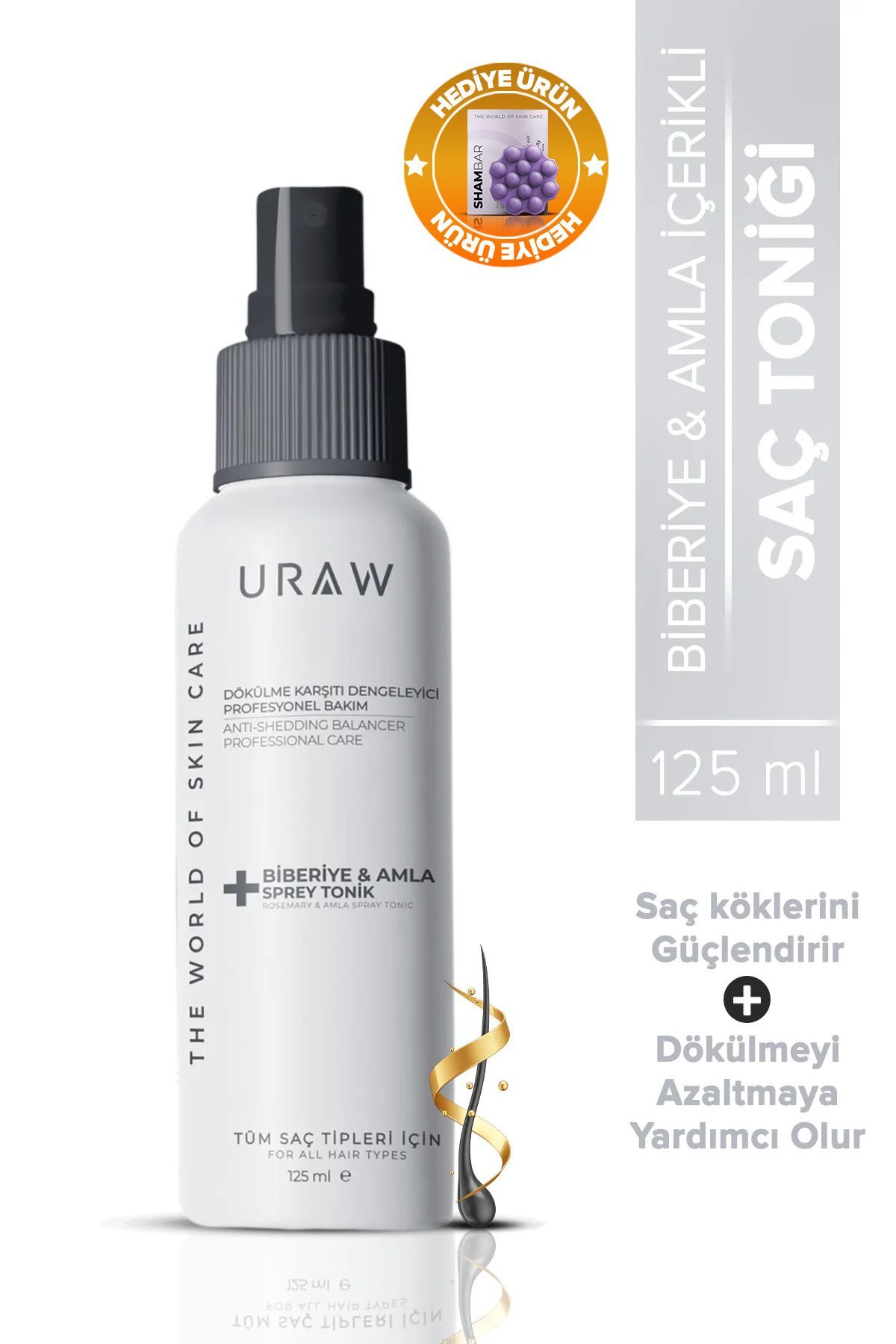 Uraw Biberiye Amla Özlü Yenileyici Saç Toniği 125 ml