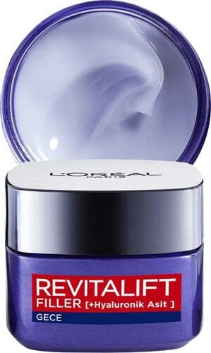L'Oreal Paris Revitalift Filler Hyaluronik Asit Yoğun Dolgunlaştırıcı Yaşlanma Karşıtı Gece Kremi 50 ml