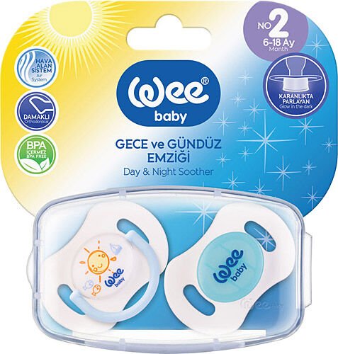 Wee Baby 153 Gece & Gündüz Emzik No: 2 2'li - Saklama Kabi Hediyeli