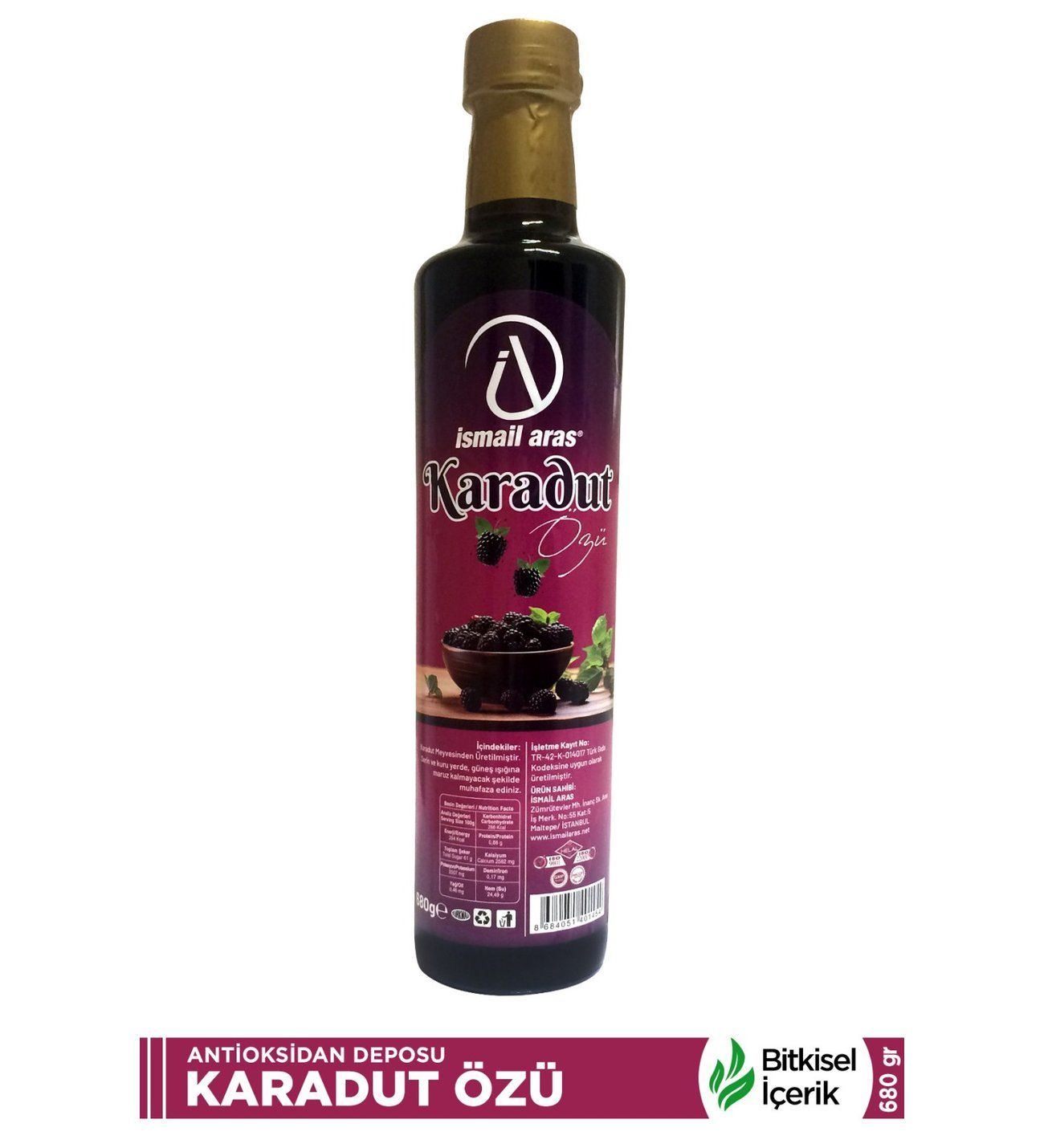 İsmail Aras Karadut Özü 680 gr